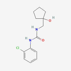 molecular formula C13H17ClN2O2 B2611201 1-(2-Chlorophenyl)-3-((1-hydroxycyclopentyl)methyl)urea CAS No. 1235616-16-6