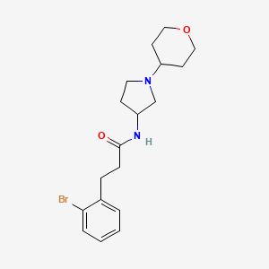 3-(2-Bromophenyl)-N-[1-(oxan-4-yl)pyrrolidin-3-yl]propanamide