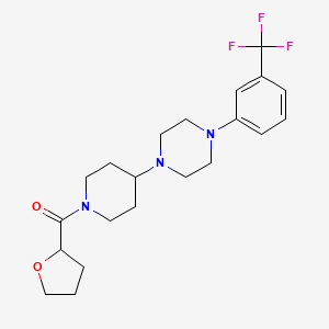 (Tetrahydrofuran-2-yl)(4-(4-(3-(trifluoromethyl)phenyl)piperazin-1-yl)piperidin-1-yl)methanone