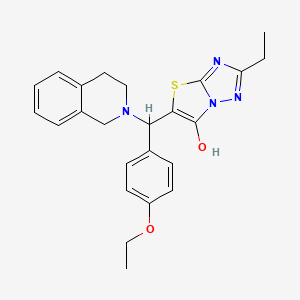 5-((3,4-dihydroisoquinolin-2(1H)-yl)(4-ethoxyphenyl)methyl)-2-ethylthiazolo[3,2-b][1,2,4]triazol-6-ol