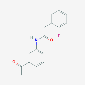 molecular formula C16H14FNO2 B261123 N-(3-acetylphenyl)-2-(2-fluorophenyl)acetamide 