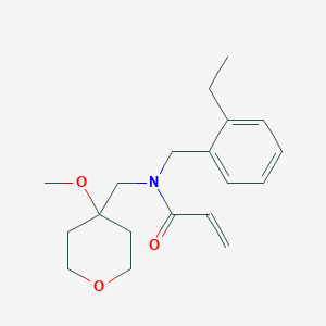 N-[(2-Ethylphenyl)methyl]-N-[(4-methoxyoxan-4-yl)methyl]prop-2-enamide