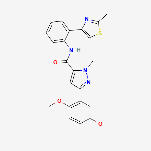 3-(2,5-dimethoxyphenyl)-1-methyl-N-(2-(2-methylthiazol-4-yl)phenyl)-1H-pyrazole-5-carboxamide