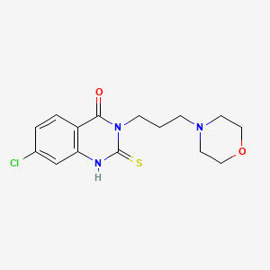 7-chloro-3-(3-morpholin-4-ylpropyl)-2-sulfanylidene-1H-quinazolin-4-one