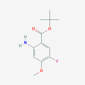 molecular formula C12H16FNO3 B2611239 Tert-butyl 2-amino-5-fluoro-4-methoxybenzoate CAS No. 2248402-13-1