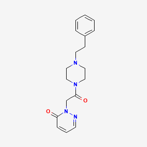 molecular formula C18H22N4O2 B2611251 2-(2-氧代-2-(4-苯乙基哌嗪-1-基)乙基)吡啶-3(2H)-酮 CAS No. 1210400-70-6