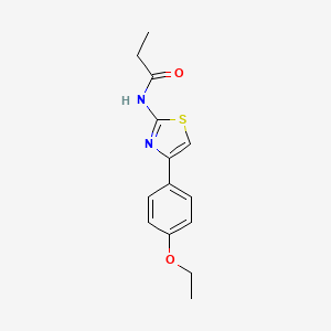 molecular formula C14H16N2O2S B2611253 N-[4-(4-乙氧基苯基)-1,3-噻唑-2-基]丙酰胺 CAS No. 433703-31-2