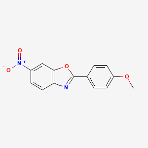 molecular formula C14H10N2O4 B2611266 2-(4-Methoxyphenyl)-6-nitro-1,3-benzoxazole CAS No. 3315-22-8