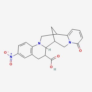 3-nitro-10-oxo-6,6a,7,8,14,15-hexahydro-5H,10H-7,14-methanopyrido[1',2':5,6][1,5]diazocino[1,2-a]quinoline-6-carboxylic acid