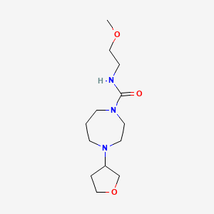 molecular formula C13H25N3O3 B2611276 N-(2-methoxyethyl)-4-(tetrahydrofuran-3-yl)-1,4-diazepane-1-carboxamide CAS No. 2319802-59-8
