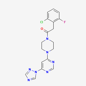 1-(4-(6-(1H-1,2,4-triazol-1-yl)pyrimidin-4-yl)piperazin-1-yl)-2-(2-chloro-6-fluorophenyl)ethanone