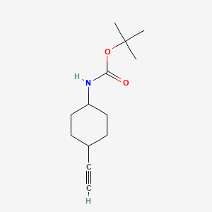 molecular formula C13H21NO2 B2611283 反式-4-乙炔基环己基氨基甲酸叔丁酯 CAS No. 1824233-64-8