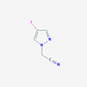 molecular formula C5H4IN3 B2611285 2-(4-Iodo-1H-pyrazol-1-yl)acetonitrile CAS No. 113336-22-4; 955965-81-8