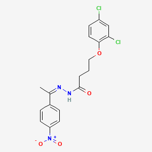 (Z)-4-(2,4-dichlorophenoxy)-N'-(1-(4-nitrophenyl)ethylidene)butanehydrazide
