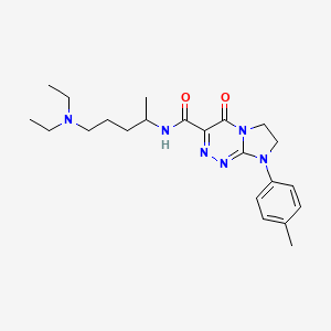 N-(5-(diethylamino)pentan-2-yl)-4-oxo-8-(p-tolyl)-4,6,7,8-tetrahydroimidazo[2,1-c][1,2,4]triazine-3-carboxamide