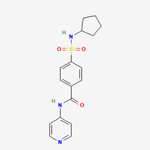 4-(cyclopentylsulfamoyl)-N-pyridin-4-ylbenzamide