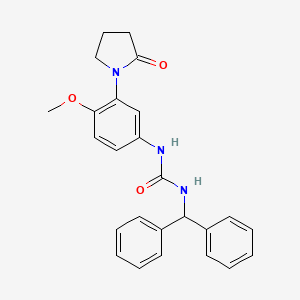 1-Benzhydryl-3-(4-methoxy-3-(2-oxopyrrolidin-1-yl)phenyl)urea