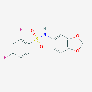 molecular formula C13H9F2NO4S B261131 N-(1,3-benzodioxol-5-yl)-2,4-difluorobenzenesulfonamide 