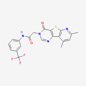 2-(7,9-dimethyl-4-oxopyrido[3',2':4,5]thieno[3,2-d]pyrimidin-3(4H)-yl)-N-(3-(trifluoromethyl)phenyl)acetamide