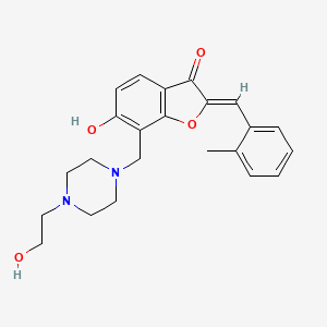 (Z)-6-hydroxy-7-((4-(2-hydroxyethyl)piperazin-1-yl)methyl)-2-(2-methylbenzylidene)benzofuran-3(2H)-one