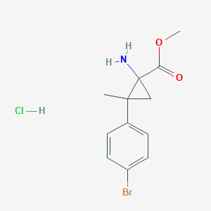 Methyl 1-amino-2-(4-bromophenyl)-2-methylcyclopropane-1-carboxylate hydrochloride