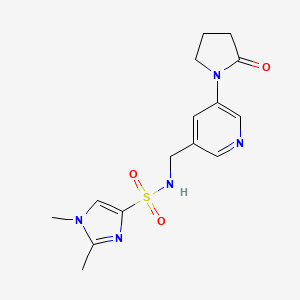 1,2-dimethyl-N-{[5-(2-oxopyrrolidin-1-yl)pyridin-3-yl]methyl}-1H-imidazole-4-sulfonamide