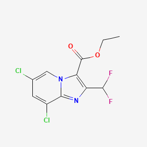 Ethyl 6,8-dichloro-2-(difluoromethyl)imidazo[1,2-a]pyridine-3-carboxylate