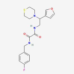 N1-(4-fluorobenzyl)-N2-(2-(furan-3-yl)-2-thiomorpholinoethyl)oxalamide