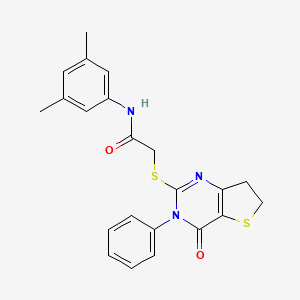 N-(3,5-dimethylphenyl)-2-[(4-oxo-3-phenyl-6,7-dihydrothieno[3,2-d]pyrimidin-2-yl)sulfanyl]acetamide