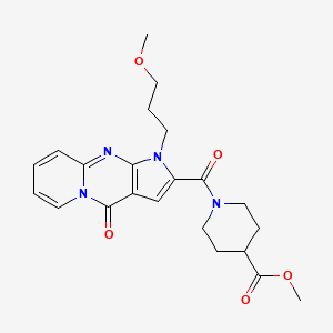 Methyl 1-[6-(3-methoxypropyl)-2-oxo-1,6,8-triazatricyclo[7.4.0.03,7]trideca-3(7),4,8,10,12-pentaene-5-carbonyl]piperidine-4-carboxylate