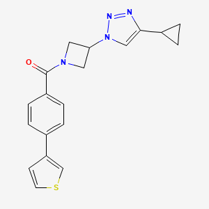 (3-(4-cyclopropyl-1H-1,2,3-triazol-1-yl)azetidin-1-yl)(4-(thiophen-3-yl)phenyl)methanone