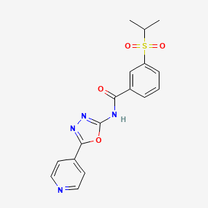 3-(isopropylsulfonyl)-N-(5-(pyridin-4-yl)-1,3,4-oxadiazol-2-yl)benzamide