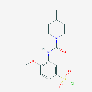 4-Methoxy-3-[2-(4-methylpiperidin-1-yl)acetylamino]benzenesulfonyl chloride