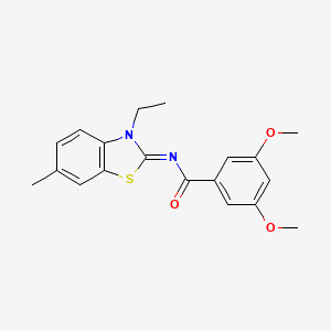 (E)-N-(3-ethyl-6-methylbenzo[d]thiazol-2(3H)-ylidene)-3,5-dimethoxybenzamide