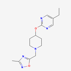 5-[[4-(5-Ethylpyrimidin-2-yl)oxypiperidin-1-yl]methyl]-3-methyl-1,2,4-oxadiazole