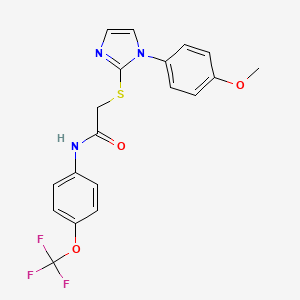 2-[1-(4-methoxyphenyl)imidazol-2-yl]sulfanyl-N-[4-(trifluoromethoxy)phenyl]acetamide