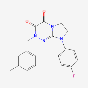 molecular formula C19H17FN4O2 B2611351 8-(4-fluorophenyl)-2-(3-methylbenzyl)-7,8-dihydroimidazo[2,1-c][1,2,4]triazine-3,4(2H,6H)-dione CAS No. 941995-36-4