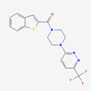 1-Benzothiophen-2-yl-[4-[6-(trifluoromethyl)pyridazin-3-yl]piperazin-1-yl]methanone