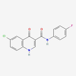 6-chloro-N-(4-fluorophenyl)-4-hydroxyquinoline-3-carboxamide