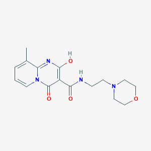 molecular formula C16H20N4O4 B2611365 2-hydroxy-9-methyl-N-(2-morpholinoethyl)-4-oxo-4H-pyrido[1,2-a]pyrimidine-3-carboxamide CAS No. 886895-45-0