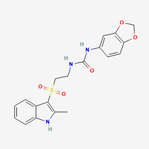 1-(benzo[d][1,3]dioxol-5-yl)-3-(2-((2-methyl-1H-indol-3-yl)sulfonyl)ethyl)urea