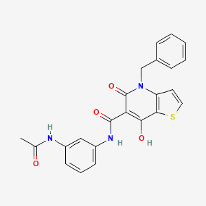 N-[3-(acetylamino)phenyl]-4-benzyl-7-hydroxy-5-oxo-4,5-dihydrothieno[3,2-b]pyridine-6-carboxamide
