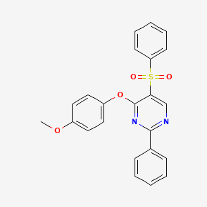 4-(4-Methoxyphenoxy)-2-phenyl-5-(phenylsulfonyl)pyrimidine