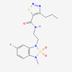 N-(2-(6-fluoro-3-methyl-2,2-dioxidobenzo[c][1,2,5]thiadiazol-1(3H)-yl)ethyl)-4-propyl-1,2,3-thiadiazole-5-carboxamide