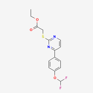 Ethyl ({4-[4-(difluoromethoxy)phenyl]pyrimidin-2-YL}thio)acetate
