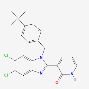 3-{1-[4-(tert-butyl)benzyl]-5,6-dichloro-1H-1,3-benzimidazol-2-yl}-2(1H)-pyridinone