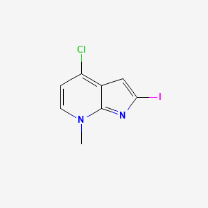 molecular formula C8H6ClIN2 B2611397 4-氯-2-碘-7-甲基-7H-吡咯并[2,3-b]吡啶 CAS No. 1788054-66-9