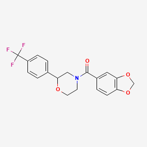 Benzo[d][1,3]dioxol-5-yl(2-(4-(trifluoromethyl)phenyl)morpholino)methanone