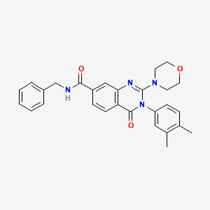 N-benzyl-3-(3,4-dimethylphenyl)-2-morpholino-4-oxo-3,4-dihydroquinazoline-7-carboxamide