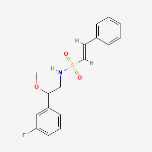 molecular formula C17H18FNO3S B2611401 (E)-N-(2-(3-fluorophenyl)-2-methoxyethyl)-2-phenylethenesulfonamide CAS No. 1798417-15-8